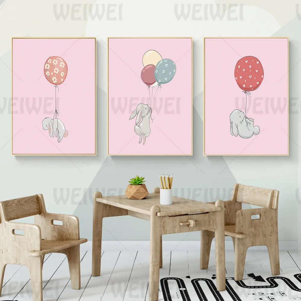 Cartoon Home Decoration Painting a Balloon Grey Rabbit Living Room Wall Canvas Poster Red Fox Children's Room Kids Bedroom Print
Cartoon Home Decoration Painting a Balloon Grey Rabbit Living Room Wall Canvas Poster Red Fox Children's Room Kids Bedroom Print