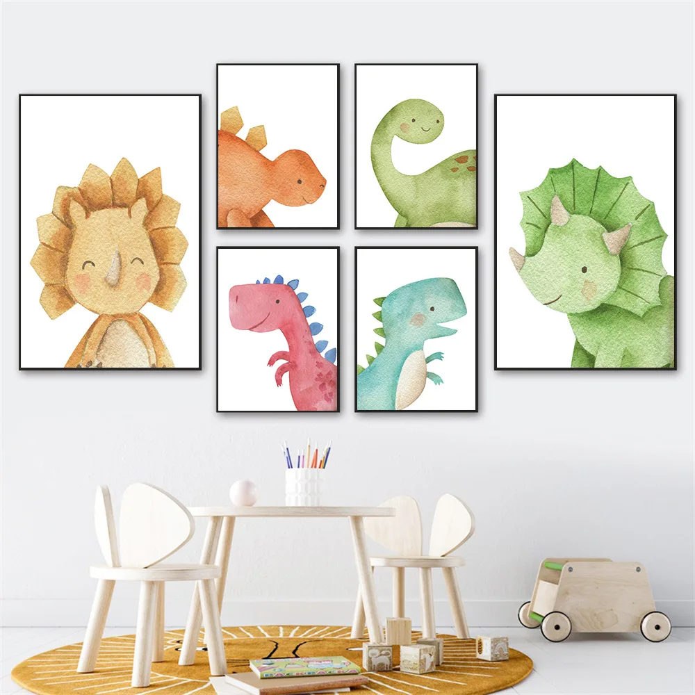 Colorful Cute Pet Dinosaur Animal Wall Art Poster Baby Nursery Canvas Print Nordic Kid Pictures Painting Child Room Decoration
Colorful Cute Pet Dinosaur Animal Wall Art Poster Baby Nursery Canvas Print Nordic Kid Pictures Painting Child Room Decoration