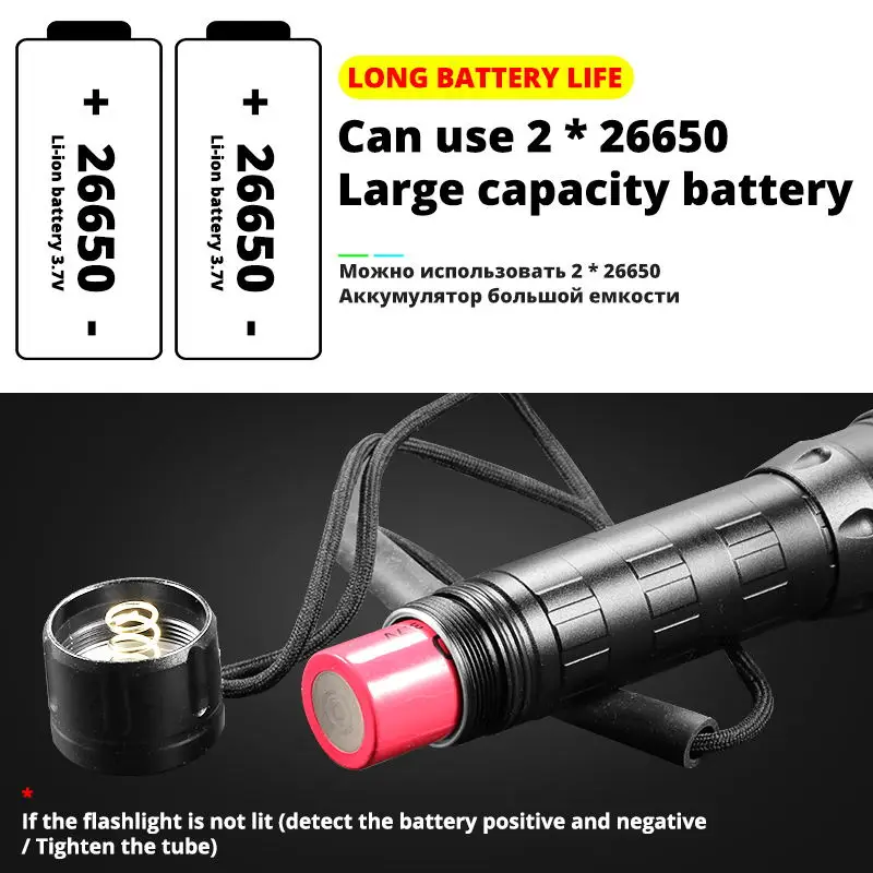 XHP50.2 Diving Flashlight Powerful With 4 Core P50 Dive Torch grade Glare Underwater 250m IPX-8 Waterproof Lamp by 26650 Battery | Лампы и