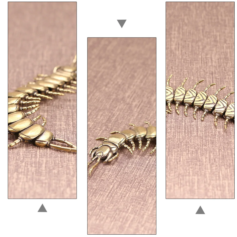 1PC Creative Tea Pet Adornment Antique Bronze Centipede Ornament Crafts (Golden)
1PC Creative Tea Pet Adornment Antique Bronze Centipede Ornament Crafts (Golden)