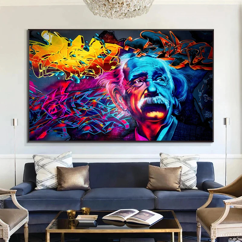 Modern Art Street Graffiti Wall Art Canvas Einstein Posters And Prints Spray Painting Art Pictures For Living Room Decoration
Modern Art Street Graffiti Wall Art Canvas Einstein Posters And Prints Spray Painting Art Pictures For Living Room Decoration