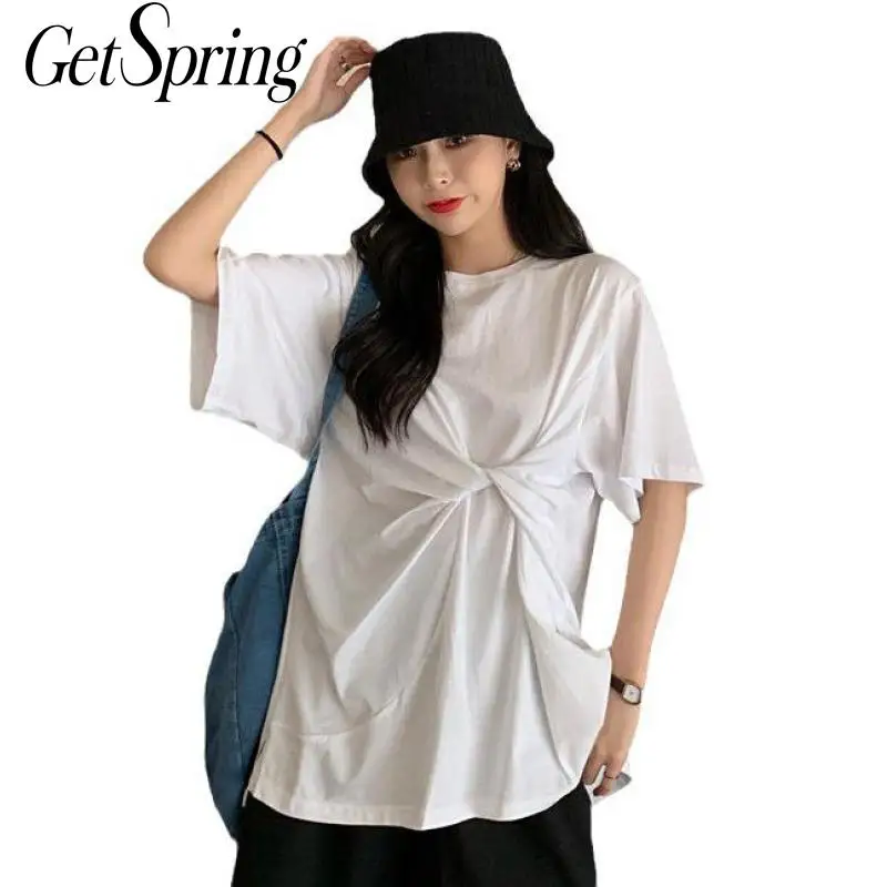 Getspring женская футболка, асимметричная хлопковая черно-белая длинная футболка, Топ для женщин 4xl, Женская Повседневная Свободная хлопковая ф...
Getspring женская футболка, асимметричная хлопковая черно-белая длинная футболка, Топ для женщин 4xl, Женская Повседневная Свободная хлопковая ф...