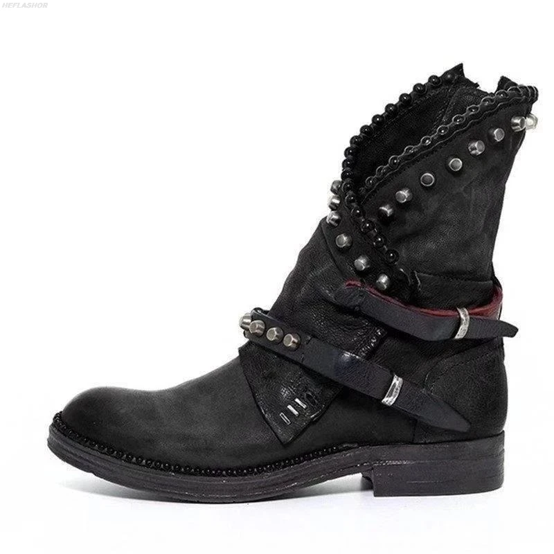 2020 Women Boots Autumn Winter Woman Mid-Calf PU Leather Round Toe Women Shoes Low Heel Rivet Cool Motorcycle Boots
2020 Women Boots Autumn Winter Woman Mid-Calf PU Leather Round Toe Women Shoes Low Heel Rivet Cool Motorcycle Boots