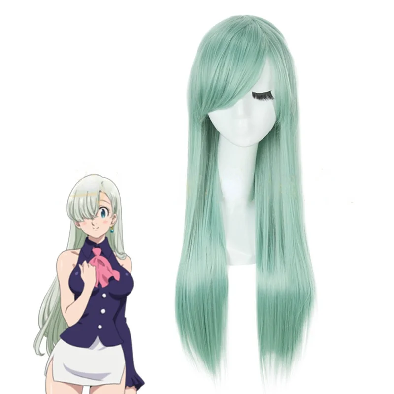 

Anime The Seven Deadly Sins Cosplay Wigs Elizabeth Liones Wig Long Green Straight Women Synthetic Hair Cosplay Wig
