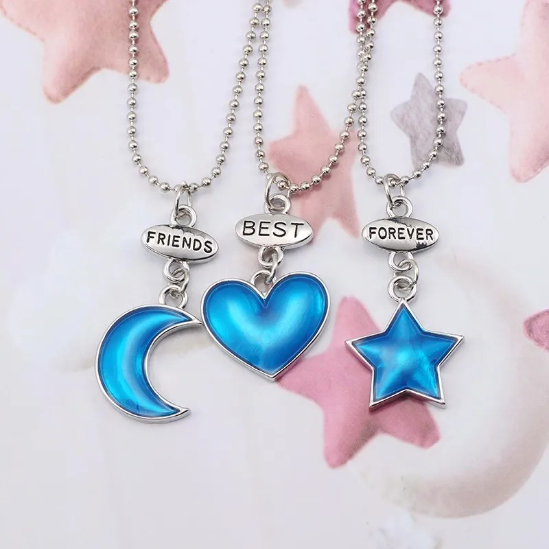 New Best Friends Necklaces For Women Girls Blue Star Moon Heart Enamel Pendant Necklaces Bff Forever Femme Jewelry Gifts 2021
New Best Friends Necklaces For Women Girls Blue Star Moon Heart Enamel Pendant Necklaces Bff Forever Femme Jewelry Gifts 2021