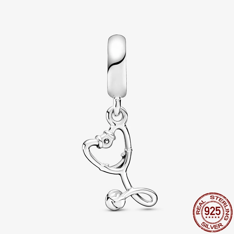 100% Real 925 Sterling Silver Heart Shaped Stethoscope Fit Original 3mm Bracelet&Bangle Making Fashion DIY Jewelry For Women
100% Real 925 Sterling Silver Heart Shaped Stethoscope Fit Original 3mm Bracelet&Bangle Making Fashion DIY Jewelry For Women