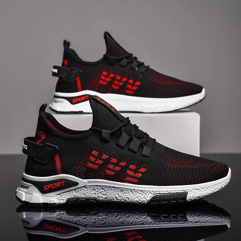 Men Breathable Sneakers Mesh Flying Woven Lace-Up Lightweight Casual Shoes Black Running Shoes Zapatillas Hombre
Men Breathable Sneakers Mesh Flying Woven Lace-Up Lightweight Casual Shoes Black Running Shoes Zapatillas Hombre