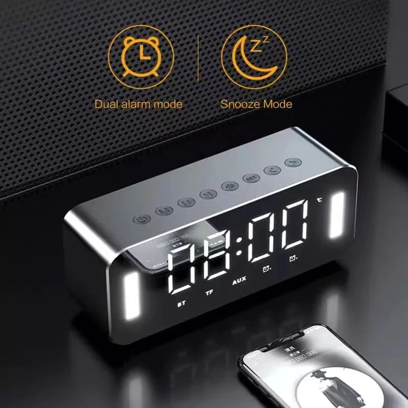 Wireless Bluetooth5.0 Speaker Portable Smart LED Digital Clocks Large Capacity Speaker AUX TF USB Radio Home Subwoofer Sound Box
Wireless Bluetooth5.0 Speaker Portable Smart LED Digital Clocks Large Capacity Speaker AUX TF USB Radio Home Subwoofer Sound Box