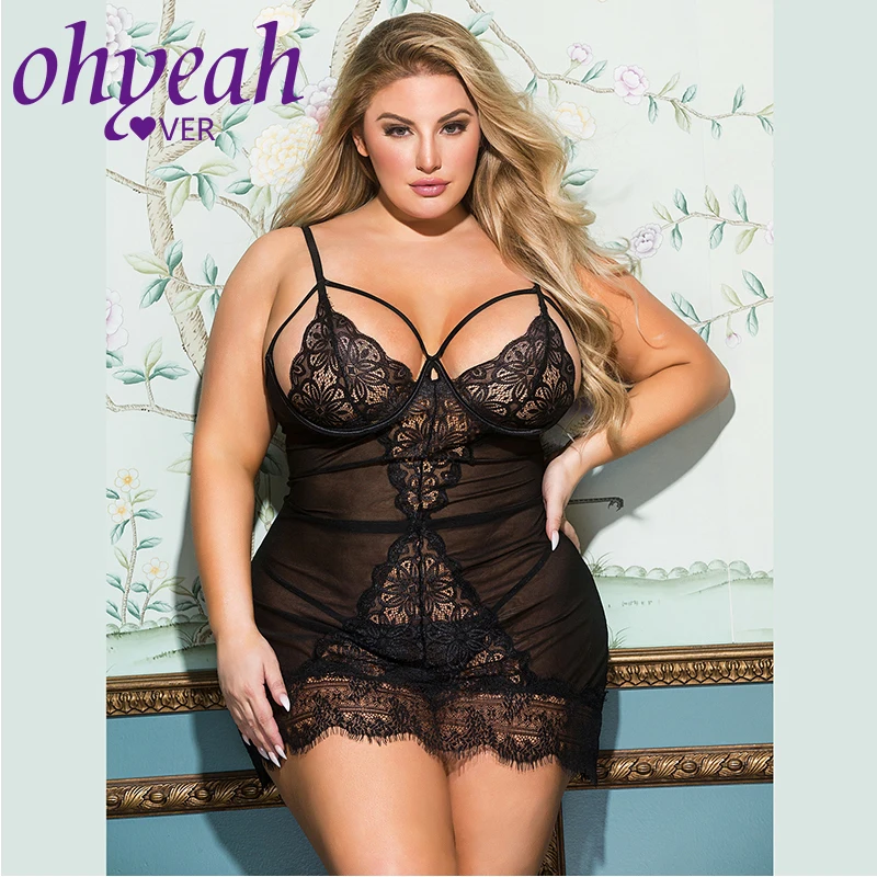 Ohyeahlover Women Lace Sheer Sleepware Eyelash Nuisette Femme Sexy Erotique Grande Taille XXXL 5XL Black Nuisette Dentelle
Ohyeahlover Women Lace Sheer Sleepware Eyelash Nuisette Femme Sexy Erotique Grande Taille XXXL 5XL Black Nuisette Dentelle