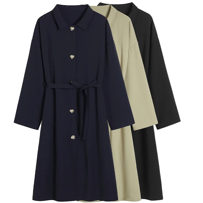 TVVOVVIN Spring Large Size Women's Long Coat Korean Loose Lace-up Simple Lapel Single Breasted Female Coat UCS1
TVVOVVIN Spring Large Size Women's Long Coat Korean Loose Lace-up Simple Lapel Single Breasted Female Coat UCS1