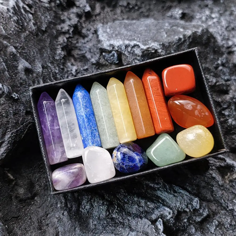 Seven Chakra Hexagonal Column Energy Stone Combination Set Natural Crystal Gemstone Ornaments Decoration Gifts Box For Children
Seven Chakra Hexagonal Column Energy Stone Combination Set Natural Crystal Gemstone Ornaments Decoration Gifts Box For Children