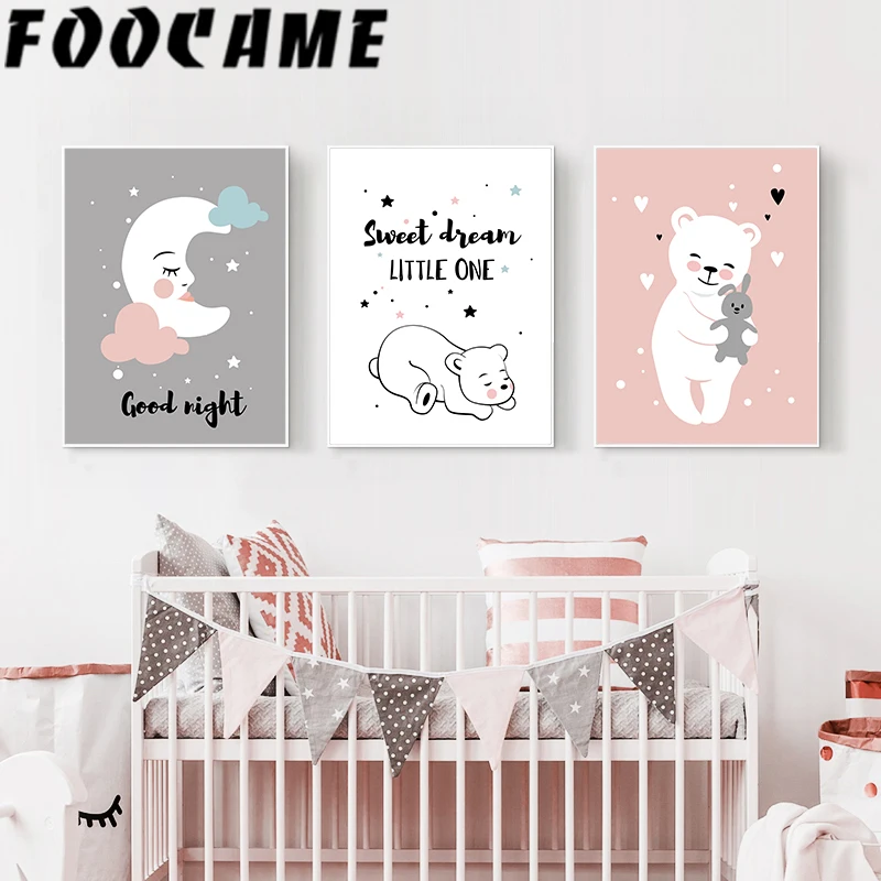 Bear Moon Cloud Cartoon Girl Sweet Decoration Baby Room Nursery Nordic Wall Art Canvas Painting Kids Posters and Prints Pictures
Bear Moon Cloud Cartoon Girl Sweet Decoration Baby Room Nursery Nordic Wall Art Canvas Painting Kids Posters and Prints Pictures