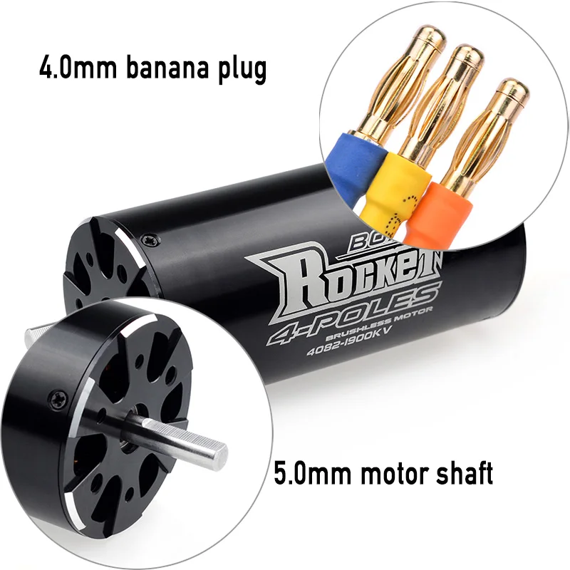 Двигатель бесщеточный Surpass Hobby Rocket 4082 930KV 1120KV 1600KV 1900 4-полюсный для катамарана M41