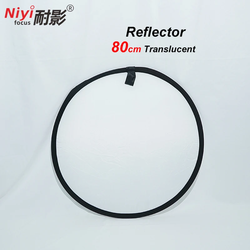 

32" 80cm Soften Lights Reflector Single Translucent Round Board Diffuser For Photography Studio Shoot Photo Collapsible Portable