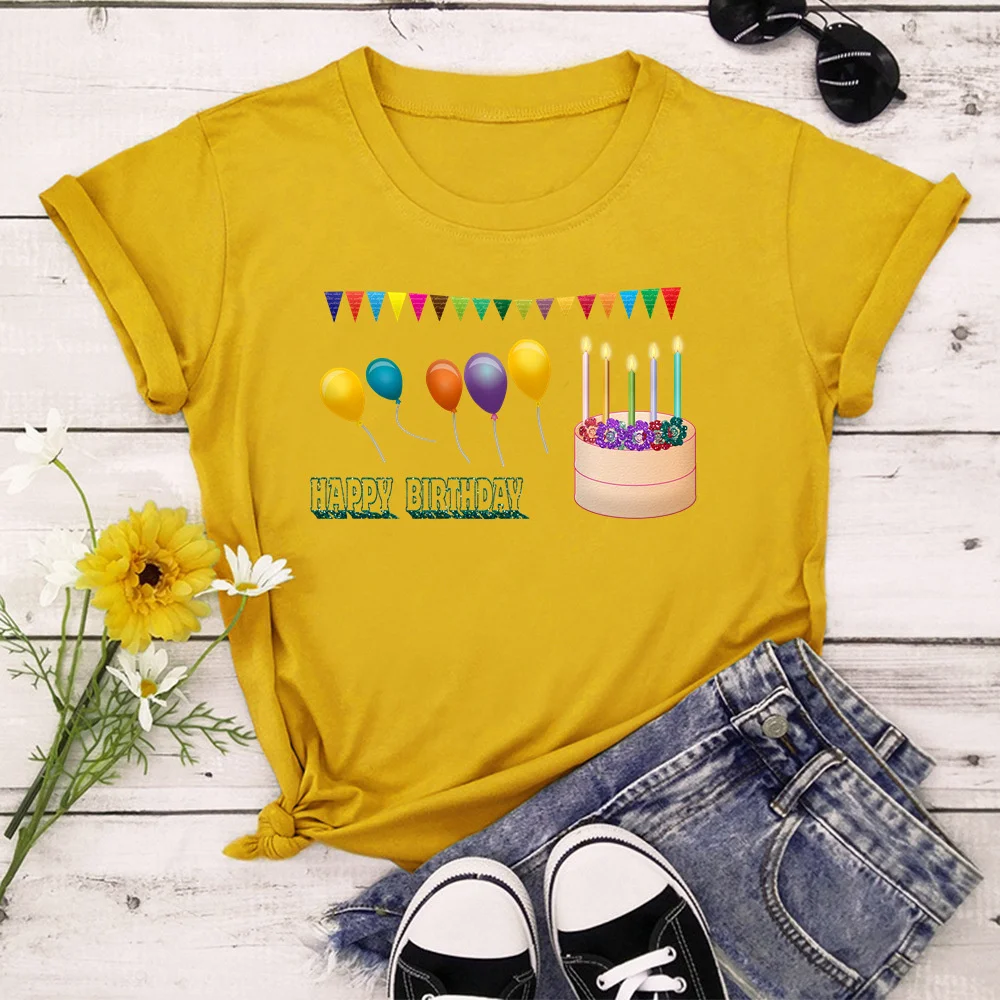 Happy birthday 2021 New T Shirt Fashion Women Harajuku Ulzzang T Shirt Femal T Shirts Summer Tops TX9109
Happy birthday 2021 New T Shirt Fashion Women Harajuku Ulzzang T Shirt Femal T Shirts Summer Tops TX9109