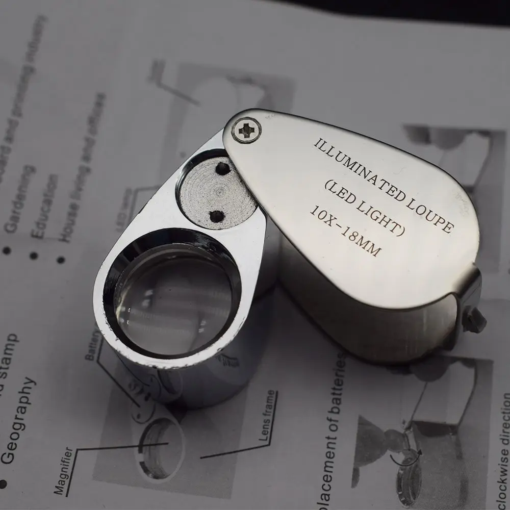 Jewelry Loup 10X 20X 30X Magnifying Glass with LED Light Oval Jeweler Watch Repair Tool
Jewelry Loup 10X 20X 30X Magnifying Glass with LED Light Oval Jeweler Watch Repair Tool