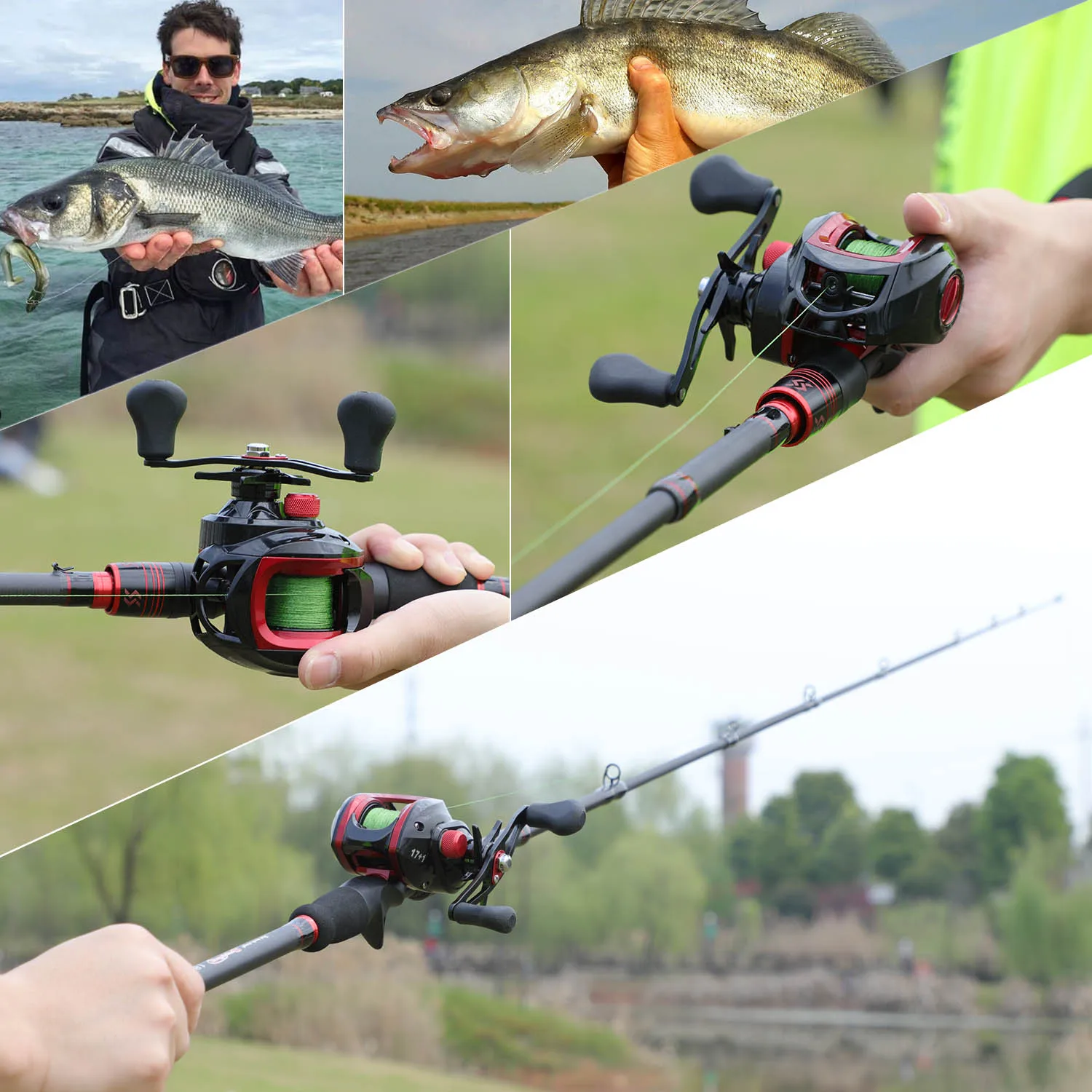 Sougayilang 1.8m 2.1m Casting Fishing Combo Portable 4 Sections Carbon Fiber Fishing Rod and 17+1BB Baitcasting Reel Set Tackle
Sougayilang 1.8m 2.1m Casting Fishing Combo Portable 4 Sections Carbon Fiber Fishing Rod and 17+1BB Baitcasting Reel Set Tackle