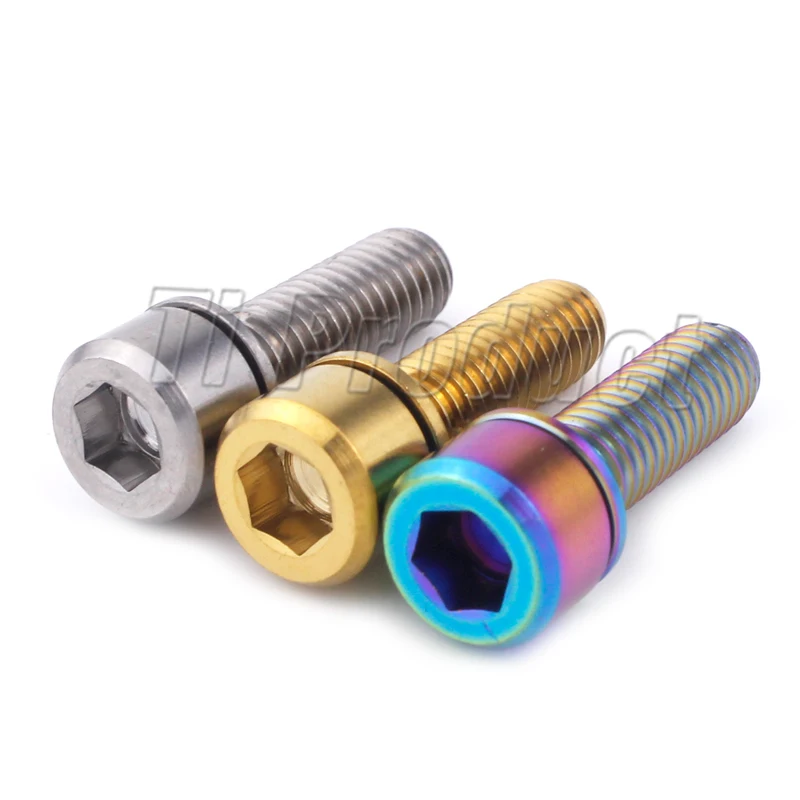 4 / 8 /12pcs Titanium Alloy Screws GR5 Material M6*16 18 20 25 35mm Cylindrical Head with Washers Fixed Screws for Bicycles
4 / 8 /12pcs Titanium Alloy Screws GR5 Material M6*16 18 20 25 35mm Cylindrical Head with Washers Fixed Screws for Bicycles