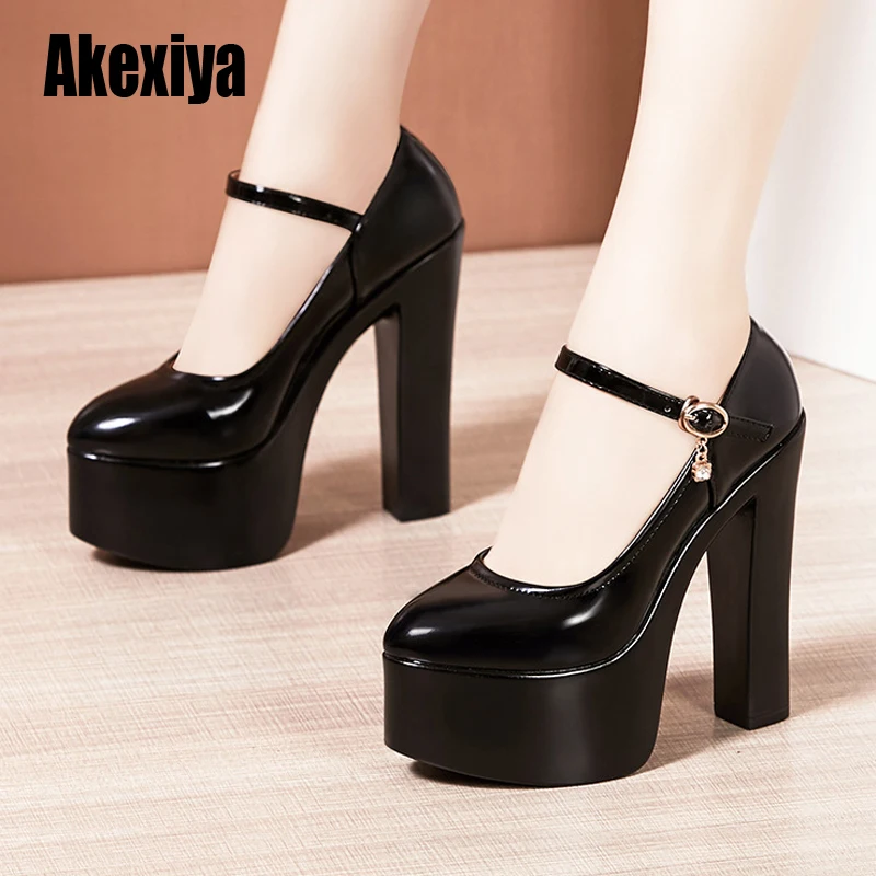 Sexy Mary Jane New Women High Heels Black Women Pumps Female Platform Spring Thick With Autumn Round Single Shoes S250
Sexy Mary Jane New Women High Heels Black Women Pumps Female Platform Spring Thick With Autumn Round Single Shoes S250