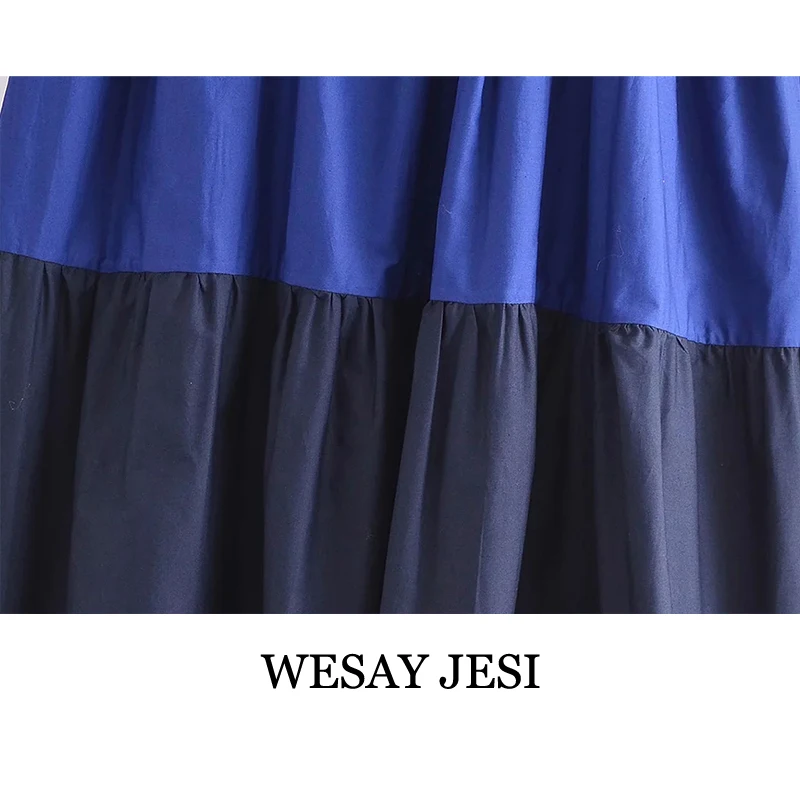 WESAY JESI Women's Clothing 2021 Za Fashion Dresses Vintage Patchwork Pleated Suspender Long Dress Casual Sleeveless Sundress
WESAY JESI Women's Clothing 2021 Za Fashion Dresses Vintage Patchwork Pleated Suspender Long Dress Casual Sleeveless Sundress