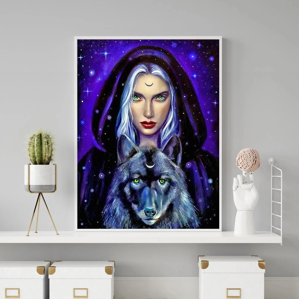 5D DIY Diamond Painting Magic Witch And Wolf Full Square/Round Cross Stitch Kits Art Rhinestone Mosaic Embroidery Home Decor
5D DIY Diamond Painting Magic Witch And Wolf Full Square/Round Cross Stitch Kits Art Rhinestone Mosaic Embroidery Home Decor
