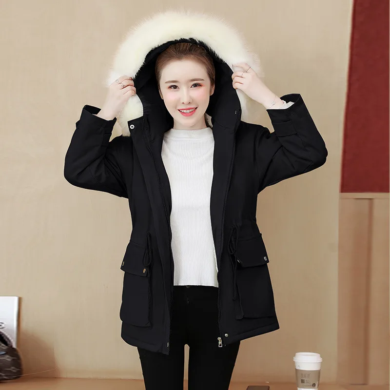 new Winter pike cotton dress women's plush cotton collar lace up cotton garment medium length hooded thick coat thick 
new Winter pike cotton dress women's plush cotton collar lace up cotton garment medium length hooded thick coat thick