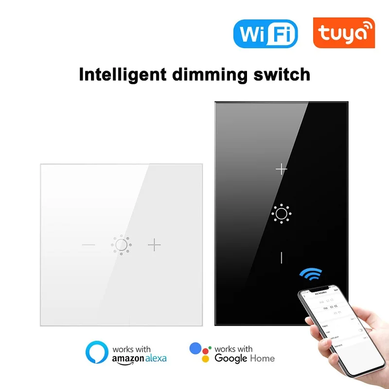 Panto Tuya Smart WiFi Wall Touch Dimmer Switch Europe and America Wireless Glass Panel APP Voice Control
Panto Tuya Smart WiFi Wall Touch Dimmer Switch Europe and America Wireless Glass Panel APP Voice Control