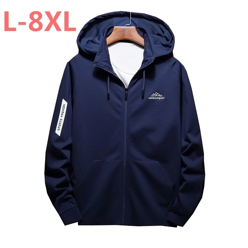 NEW 8XL 7XL Jacket Spring Autumn Men hooded Coat male Casual Style Waterproof Lightweight Windbreak Men Clothes masculina
NEW 8XL 7XL Jacket Spring Autumn Men hooded Coat male Casual Style Waterproof Lightweight Windbreak Men Clothes masculina