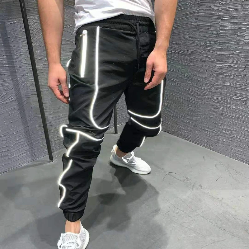 2021 New Reflective Night Running Thin Quick-drying Fitness Leisure Trend Hip-hop Jogging Sweatpants Night Reflective Trousers
2021 New Reflective Night Running Thin Quick-drying Fitness Leisure Trend Hip-hop Jogging Sweatpants Night Reflective Trousers