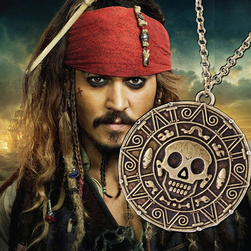 New Pirates of the Caribbean Aztec Gold Coin Necklace Retro Men's Skull Pendant Gold Silver necklace for women Jewelry Gift
New Pirates of the Caribbean Aztec Gold Coin Necklace Retro Men's Skull Pendant Gold Silver necklace for women Jewelry Gift