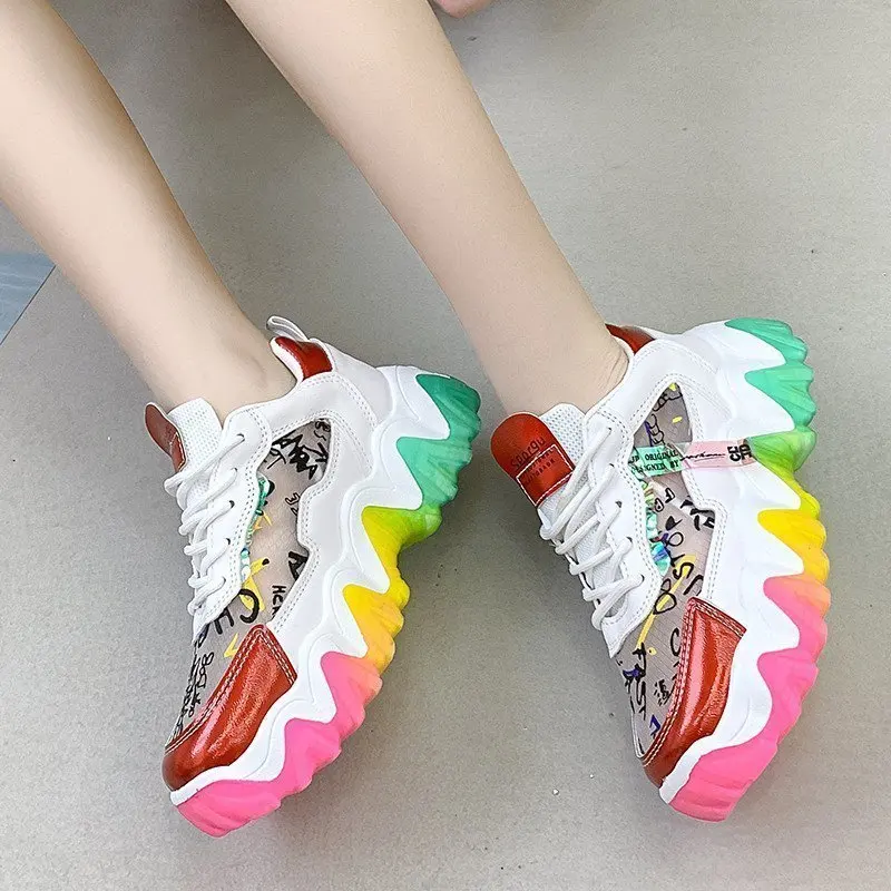 Fashion Women Shoes Chunky Sneakers Women Comfortable Thick Sole Ladies Platform Wave Bottom Trainers Female
Fashion Women Shoes Chunky Sneakers Women Comfortable Thick Sole Ladies Platform Wave Bottom Trainers Female