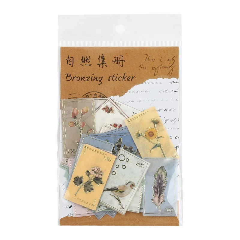 JIERAN Poetry and Distance Series Hot Stamping Sticker Pack Retro Animals and Plants Basic Hand Account Collage Material
JIERAN Poetry and Distance Series Hot Stamping Sticker Pack Retro Animals and Plants Basic Hand Account Collage Material