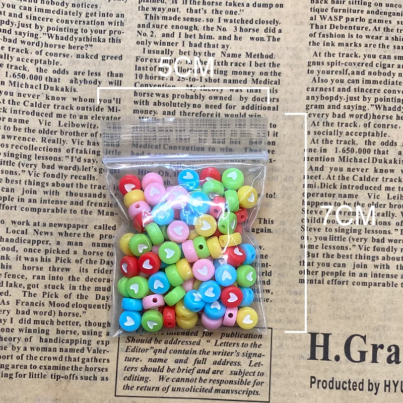 100pcs 200pcs 4*7mm Round White Loose Acrylic Heart pattern Beads for Jewelry Making Women Kid Diy Necklace Bracelet Material
100pcs 200pcs 4*7mm Round White Loose Acrylic Heart pattern Beads for Jewelry Making Women Kid Diy Necklace Bracelet Material