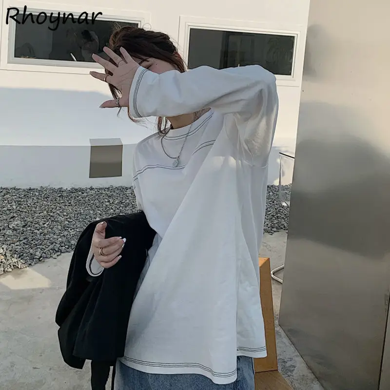 Long Sleeve T-shirts Women Chic Loose Korean Style Teens All-match Version Fashion Tops Autumn Simple Daily Ladies Female Ins
Long Sleeve T-shirts Women Chic Loose Korean Style Teens All-match Version Fashion Tops Autumn Simple Daily Ladies Female Ins