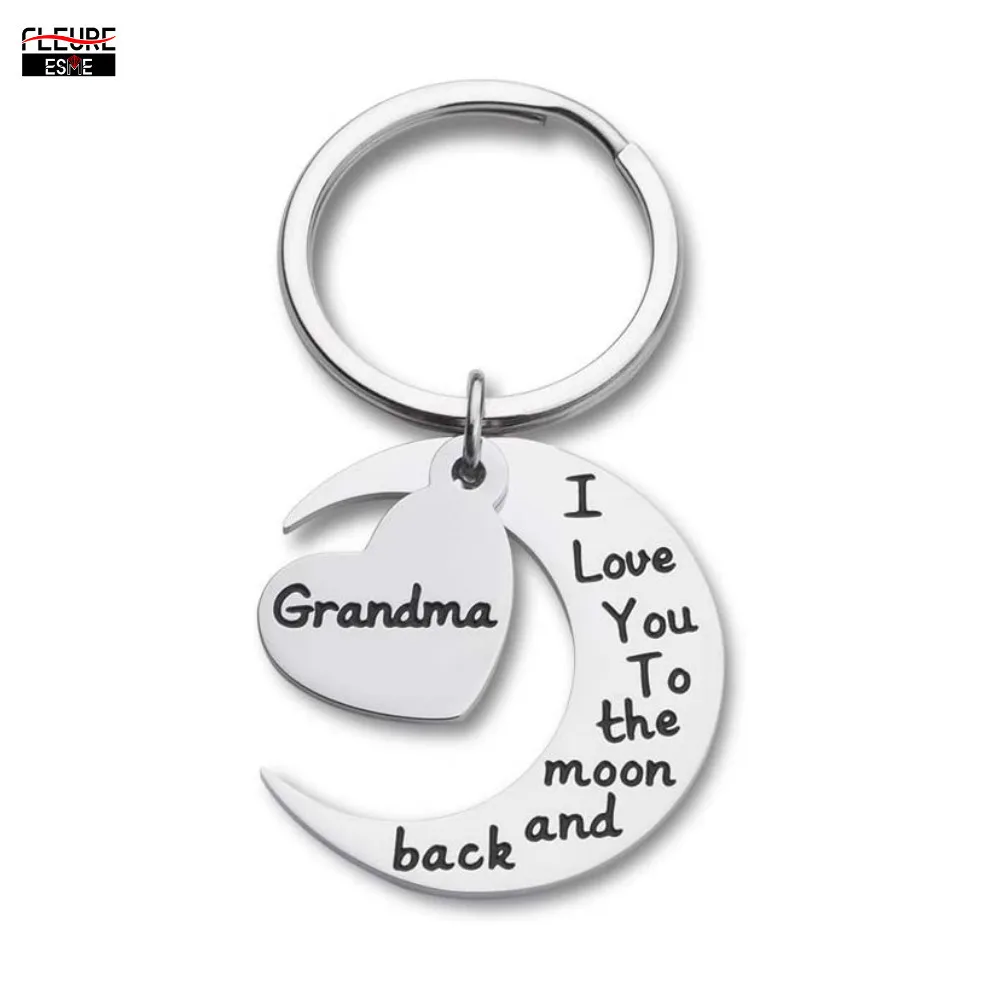 Grandma Grandmother Keychain Gift From Granddaughter Grandson Grandchild I Love You To The Moon and Back Wedding Gifts Keyring
Grandma Grandmother Keychain Gift From Granddaughter Grandson Grandchild I Love You To The Moon and Back Wedding Gifts Keyring