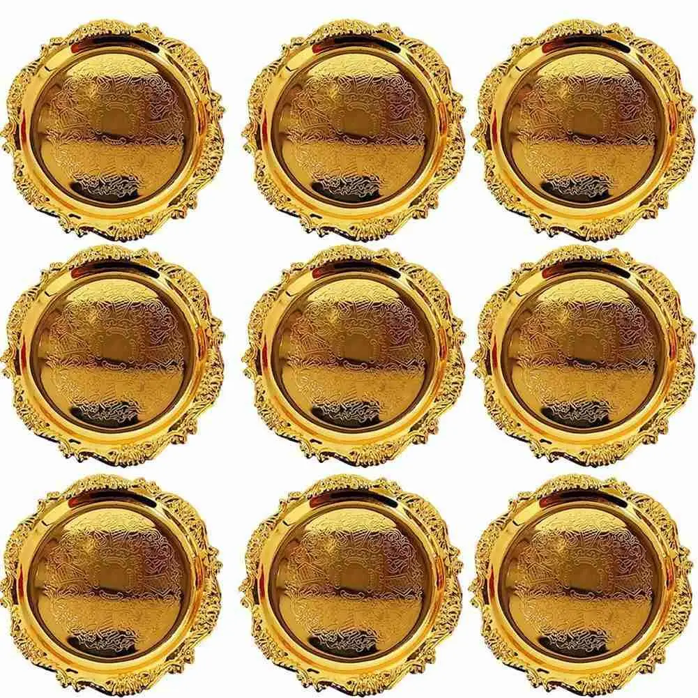 6pc Classical Golden Cocktail Metal Coaster Continental Vintage Zinc Alloy Plated Gold Plated Mat Placemat Diameter 10 Cm
6pc Classical Golden Cocktail Metal Coaster Continental Vintage Zinc Alloy Plated Gold Plated Mat Placemat Diameter 10 Cm