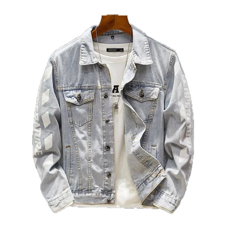 New Spring Mens Denim Jacket Coat Men Cotton Turndown Collar Jean Jacket Long Sleeve Bomber Cowboy Male Brand Clothes Chaquetas 
New Spring Mens Denim Jacket Coat Men Cotton Turndown Collar Jean Jacket Long Sleeve Bomber Cowboy Male Brand Clothes Chaquetas