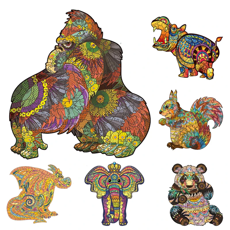 DIY Wooden Jigsaw Puzzle Gorilla Bear Animal Puzzles Board Set for Adults Educational Toys for Children Xmas Gifts Home Decor
DIY Wooden Jigsaw Puzzle Gorilla Bear Animal Puzzles Board Set for Adults Educational Toys for Children Xmas Gifts Home Decor