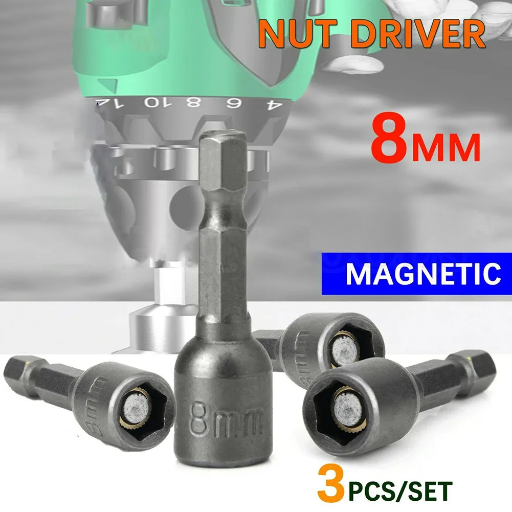 3Pcs 8-12mm Magnetic Tech Screw Driver Tek Bit Drill Nut Setter Roofing Cladding For Home DIY Carpentry
3Pcs 8-12mm Magnetic Tech Screw Driver Tek Bit Drill Nut Setter Roofing Cladding For Home DIY Carpentry