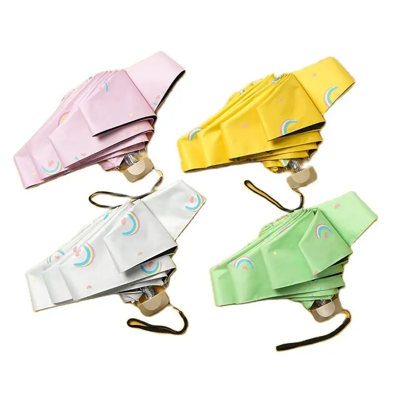 New Small Size Mini Umbrella Rain Women Rainbow Folding Umbrellas Windproof Black Coating Anti UV Parasol Girl's Umbrella
New Small Size Mini Umbrella Rain Women Rainbow Folding Umbrellas Windproof Black Coating Anti UV Parasol Girl's Umbrella