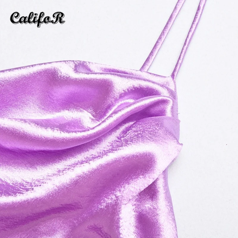 CALIFOR Sling Satin Backless Asymmetrical Tops 2021 Summer Sexy Streetwear Nightclub Camis for Women Solid Y2k Women's Cloth
CALIFOR Sling Satin Backless Asymmetrical Tops 2021 Summer Sexy Streetwear Nightclub Camis for Women Solid Y2k Women's Cloth