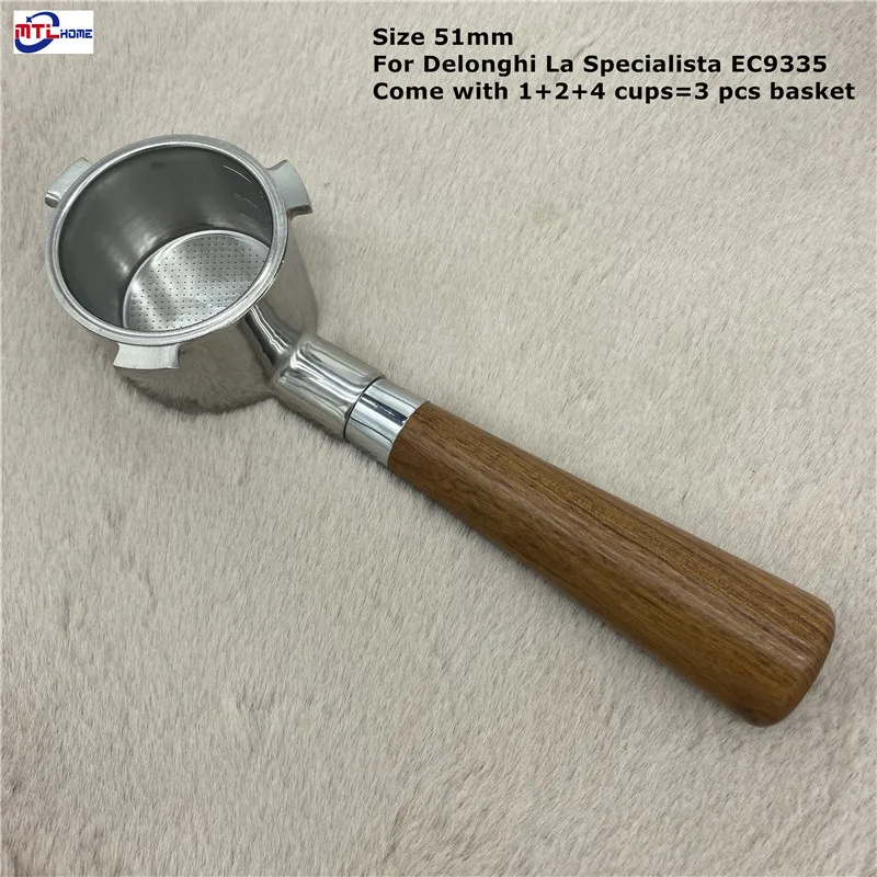 Coffee Bottomless Portafilter 51MM For Delonghi La Specialista EC9335 Replacement Filter Basket Coffee Accessories For Barista
Coffee Bottomless Portafilter 51MM For Delonghi La Specialista EC9335 Replacement Filter Basket Coffee Accessories For Barista