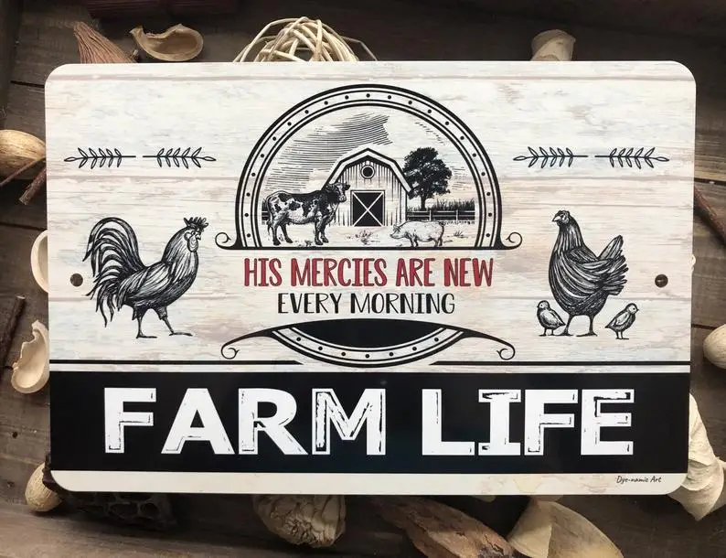 Metal Plaque His Mercies Are New Every Morning Farm Life Tin Sign Farm Home Yard Wall Decoration Vintage Metal Plate 12*8 Inches
Metal Plaque His Mercies Are New Every Morning Farm Life Tin Sign Farm Home Yard Wall Decoration Vintage Metal Plate 12*8 Inches
