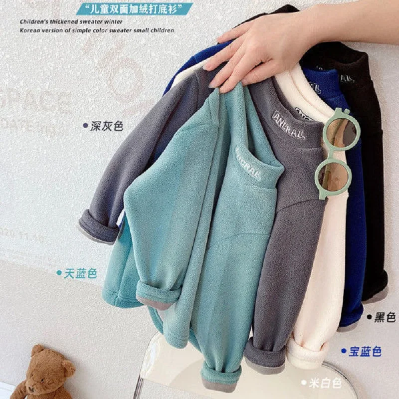 Children'S Bottoming Shirt For Boys And Girls Autumn And Winter Half High Collar Plus Velvet Thickening Bottoming Shirt Warm Top
Children'S Bottoming Shirt For Boys And Girls Autumn And Winter Half High Collar Plus Velvet Thickening Bottoming Shirt Warm Top