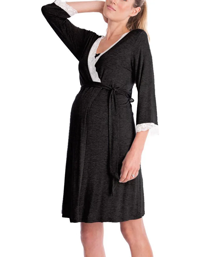 Women High-low Surplice Wrap With Waist Belt Maternity Dress Adjustable V Neck Nursing Dress Breastfeeding Pregnant Clothes
Women High-low Surplice Wrap With Waist Belt Maternity Dress Adjustable V Neck Nursing Dress Breastfeeding Pregnant Clothes