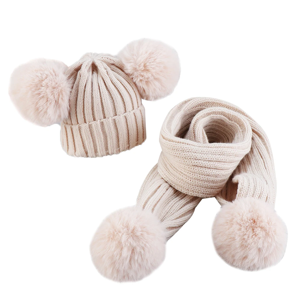 Baby Scarf Hats Set Infant Babies Accessories Kids Ribbed Knitted Hat Scarf 2Pcs Sets Winter Warm Solid Fuzzy Balls Beanies
Baby Scarf Hats Set Infant Babies Accessories Kids Ribbed Knitted Hat Scarf 2Pcs Sets Winter Warm Solid Fuzzy Balls Beanies