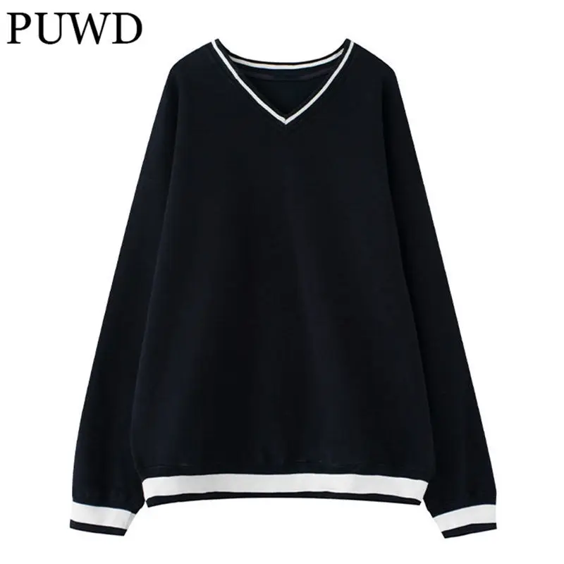PUWD Casual Women V Neck Oversize Fleece Sweatshirt 2022 Autumn Fashion Ladies Patchwork Loose Pullover Vintage Female Chic Tops
PUWD Casual Women V Neck Oversize Fleece Sweatshirt 2022 Autumn Fashion Ladies Patchwork Loose Pullover Vintage Female Chic Tops