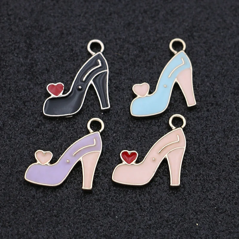 8pcs Enamel Gold Color Women High Heel Shoe Charms Pendant for Jewelry Making Earrings Bracelet Accessories DIY Craft 15x17mm
8pcs Enamel Gold Color Women High Heel Shoe Charms Pendant for Jewelry Making Earrings Bracelet Accessories DIY Craft 15x17mm