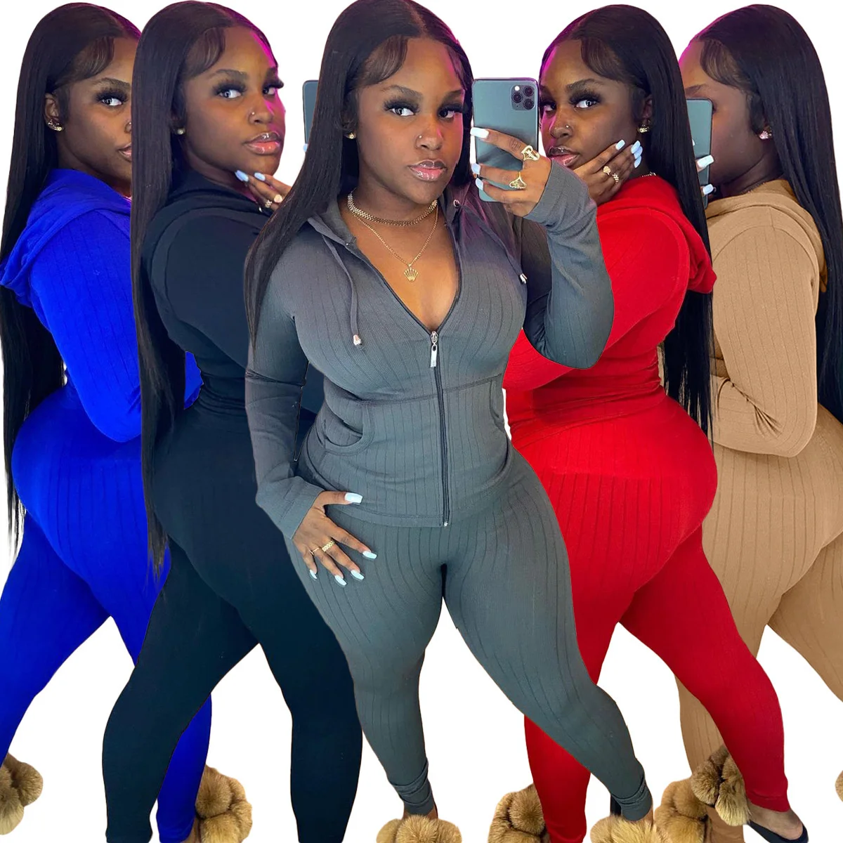 Cutubly Women 2 Two Pieces Outfits Sexy Zipper Hooded Pants Sets Cardigan And Legging Trousers Suits Solid Womens Clothing Tight
Cutubly Women 2 Two Pieces Outfits Sexy Zipper Hooded Pants Sets Cardigan And Legging Trousers Suits Solid Womens Clothing Tight