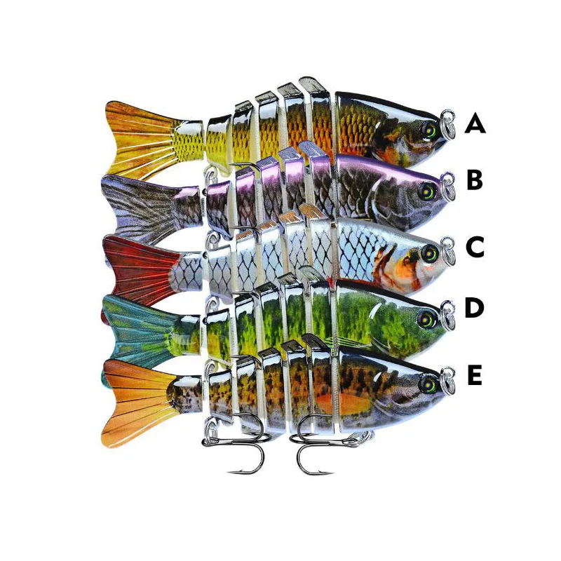 1pcs Fishing Gear Bionic Multi-section Swim Hard Bait 10cm/15.5g Artificial Wobbler Rotating Trolling Pike Carp Crank Lure
1pcs Fishing Gear Bionic Multi-section Swim Hard Bait 10cm/15.5g Artificial Wobbler Rotating Trolling Pike Carp Crank Lure